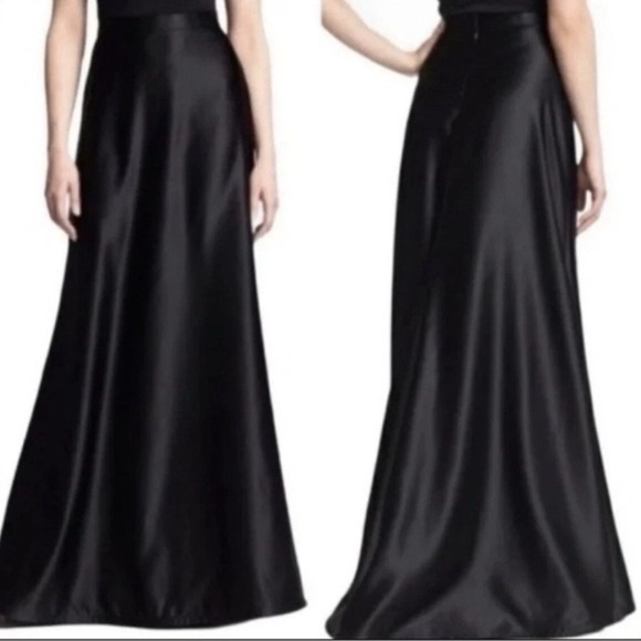 Tadashi Shoji Dresses & Skirts - Tadashi Shoji Classic Black Silky Long Maxi Floor Formal Skirt Sz M